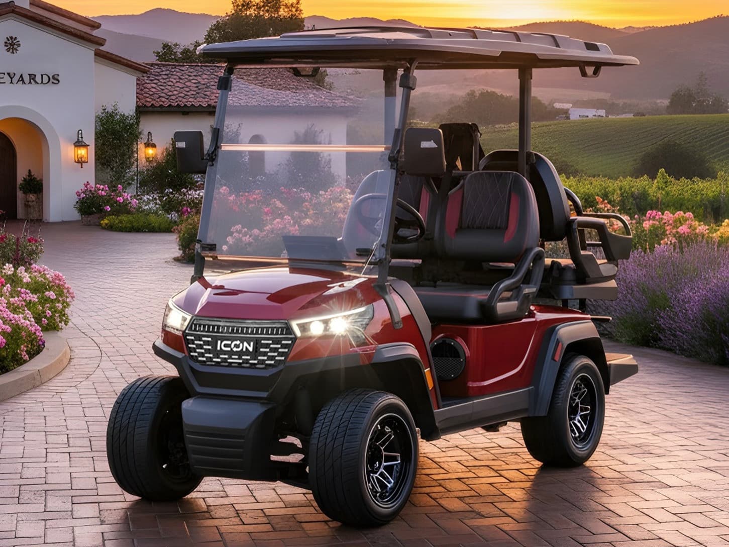 2026 ICON i40X - Sangria, Sangria, Front 3/4